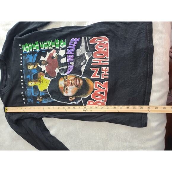 Boyz in the hood Y2K Streetwear long sleeve t-shirt Black size small Grunge - Picture 6 of 10